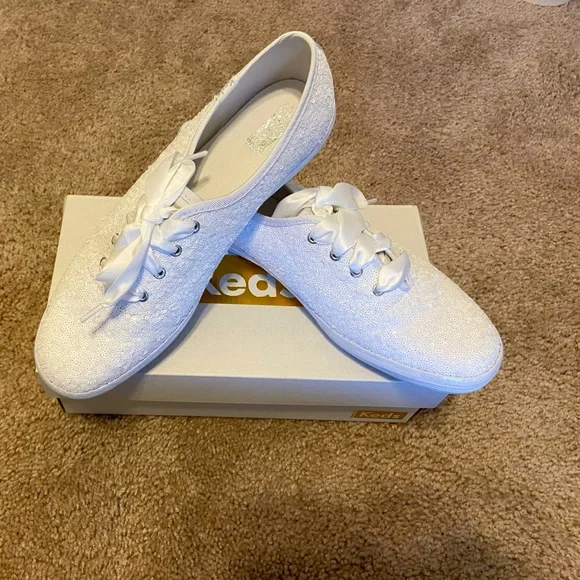 Keds Shoes New Keds White Sequins Shoes Size 9m Poshmark